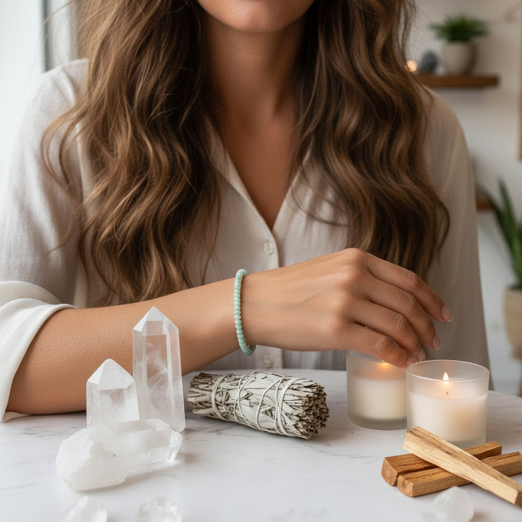 Facetgeslepen Amazoniet Armband AA kwaliteit voor innerlijke rust en harmonie