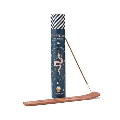Celestial Magic Moondust Spell wierookset met houten houder en gratis extra houder voor meditatie en rituelen
