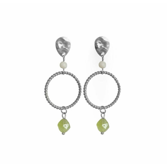 Statement oorbellen met peridot en maansteen van Saint Clairmont