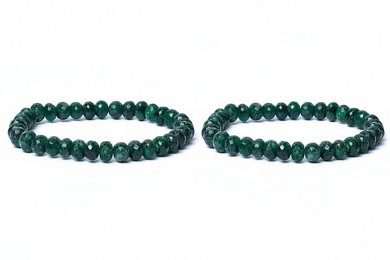 Aventurijn armband met facetgeslepen groene kralen van AA-kwaliteit voor geluk en innerlijke rust
