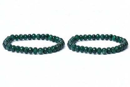 Aventurijn armband met facetgeslepen groene kralen van AA-kwaliteit voor geluk en innerlijke rust
