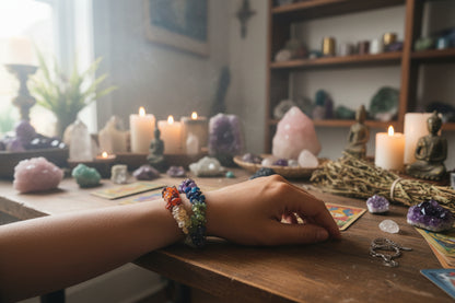 Armband chakra chips AA kwaliteit elastisch