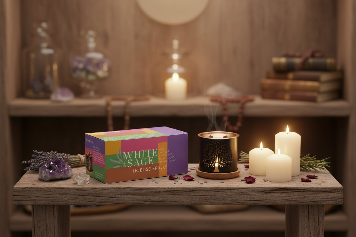Aromafume Witte Salie Wierookset – Energie Reiniging & Spirituele Zuivering