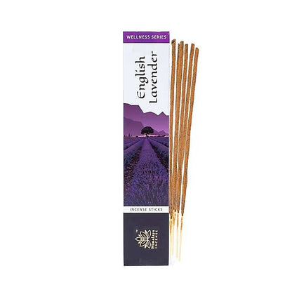 Wellness Box with English Lavender incense sticks for relaxation and self-care rituals