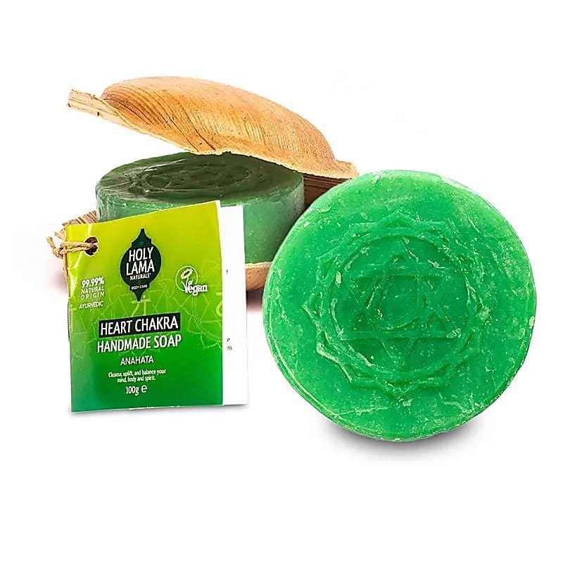 Groene Heart Chakra zeep uit de Chakra Gift Box voor balans en energie.