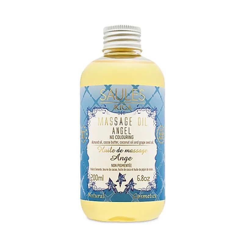 Angel massage oil bottle 200ml with natural ingredients for wellness box ritual