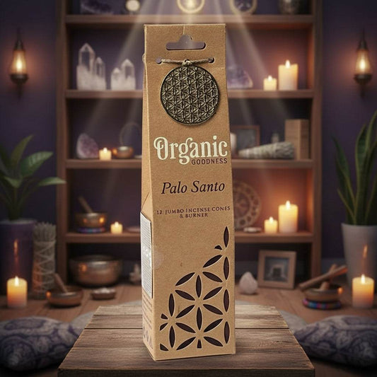 Palo Santo wierookkegels met keramische houder voor ontspanning en energetische zuivering