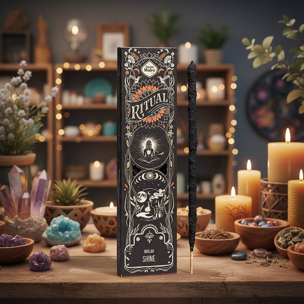 Sagrada Madre Ritual Shine wierookstokje met natuurlijke witte lotus geur voor meditatie en innerlijke helderheid