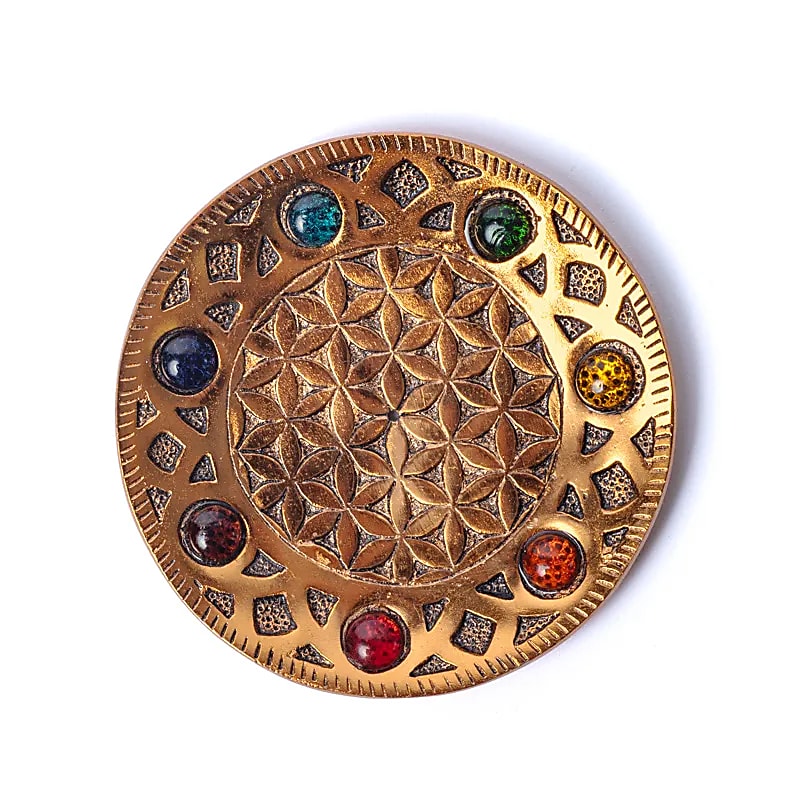 Wierookhouder Bloem des Levens – Koperkleurig | Spirituele Harmonie