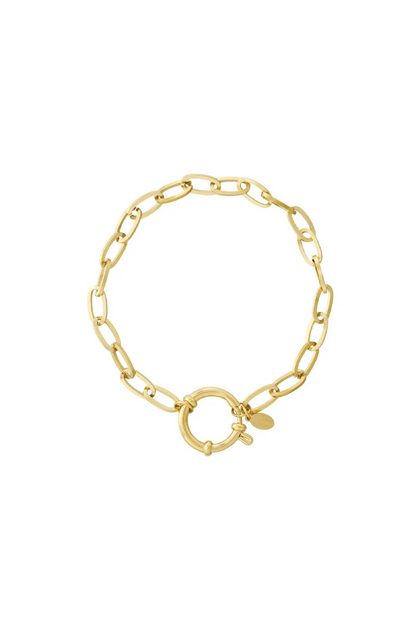 Glow Mystic in Style gouden basis bedelarmband stainless steel schakelarmband