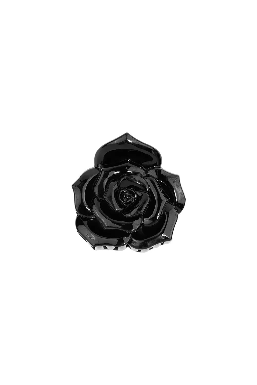 Glow Mystic in Style luxe zwarte rozen haarclip sterke 3D bloem haarklem