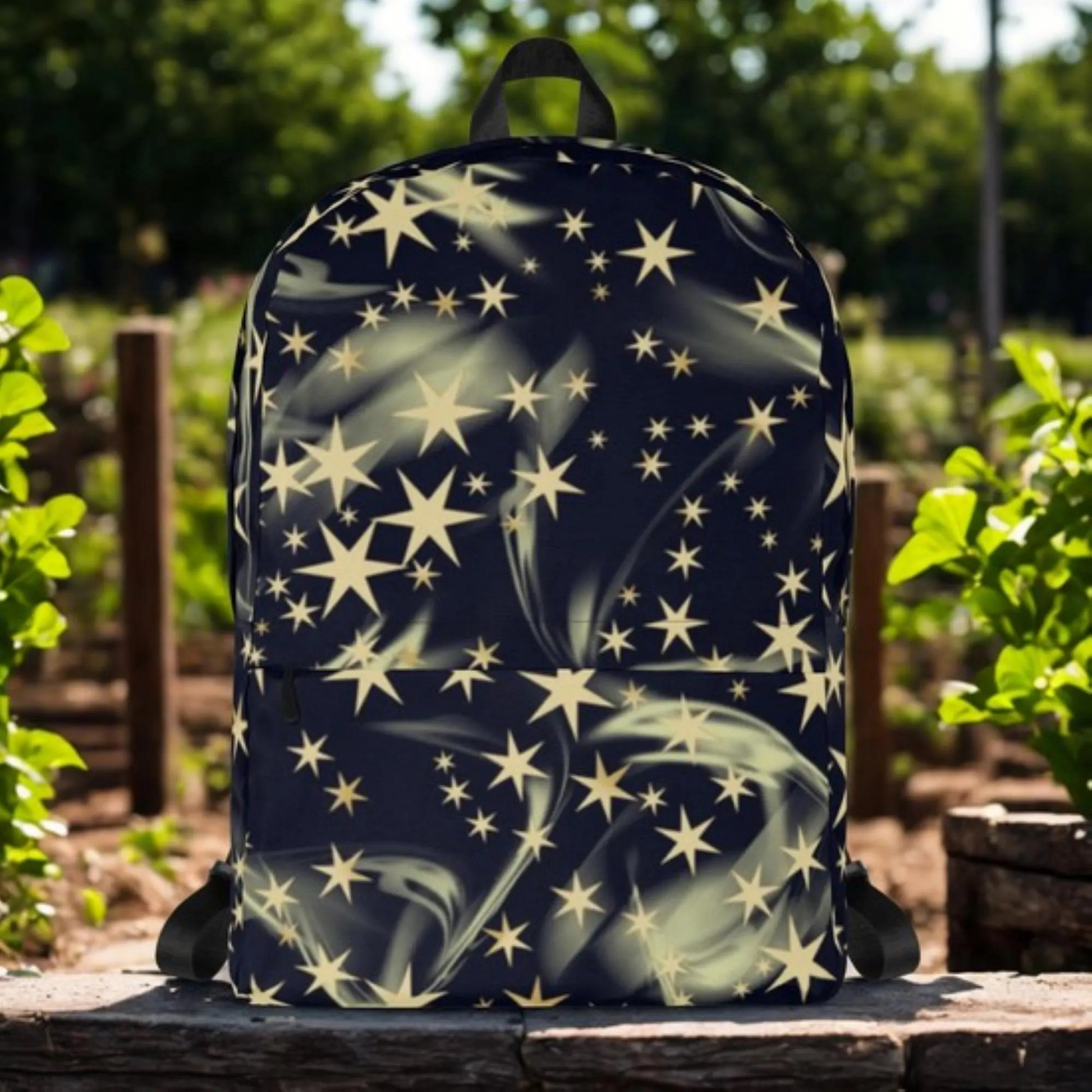 Shining Star Backpack Cosmic School Bag with starry cosmic design and multiple compartments