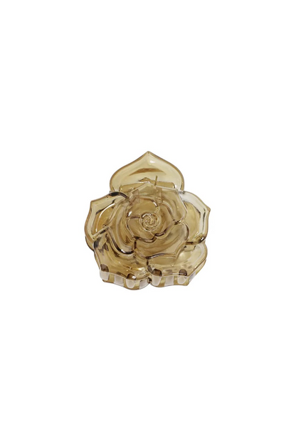Glow Mystic in Style luxe bruine rozen haarclip sterke 3D bloem haarklem amber