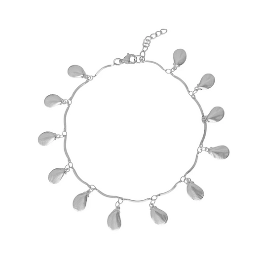 Detailfoto schelp hangertjes enkelbandje Glow Mystic in Style