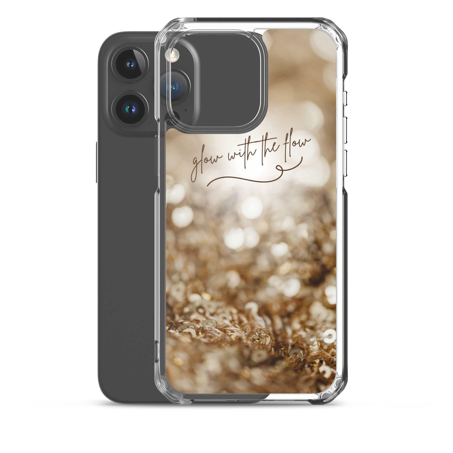 Glow With The Flow iPhone Case with glowing design and clear flexible sides for iPhone protection