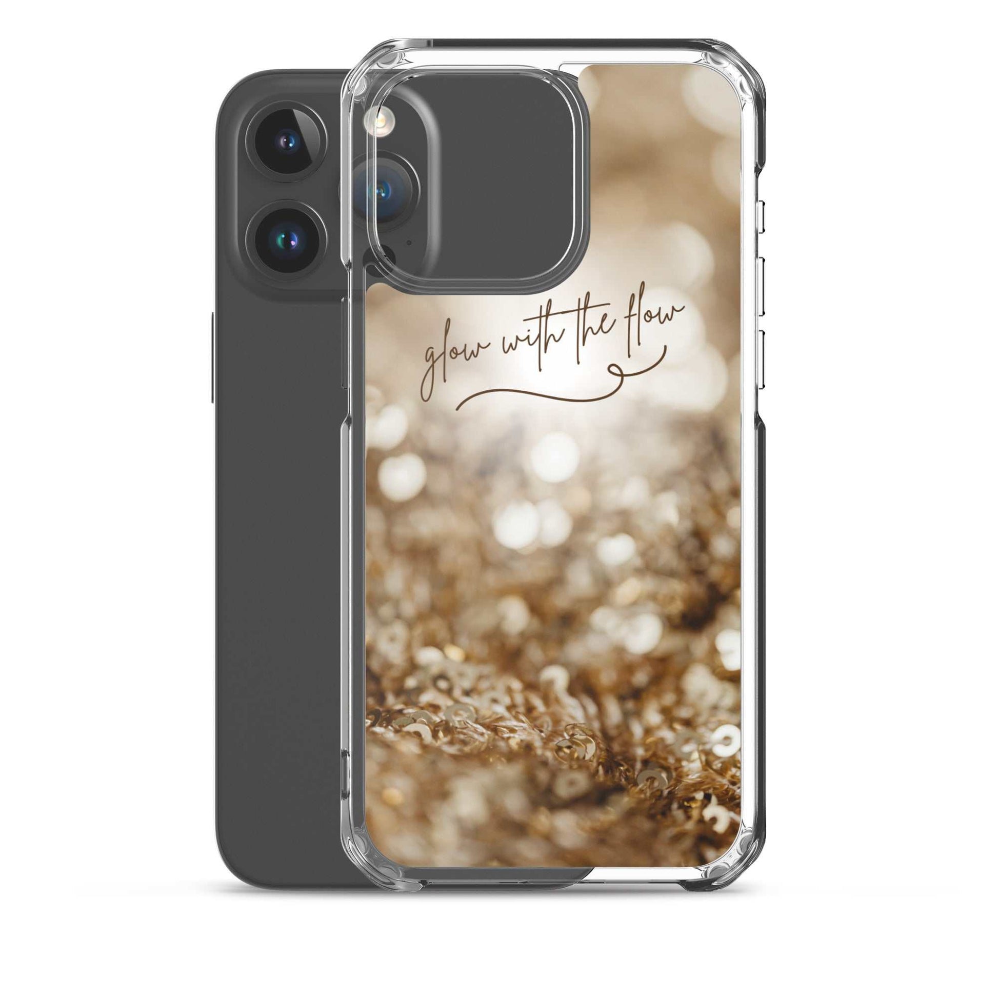 Glow With The Flow iPhone Case with glowing design and clear flexible sides for iPhone protection