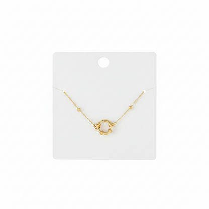 Glow Mystic in Style gouden DIY bedel armband van RVS op witte display