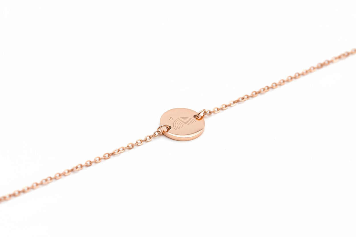 Armbandje Regenboogbaby - Rose Goud