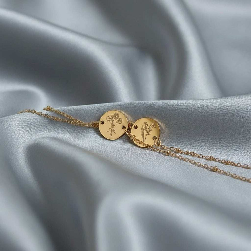 Goudkleurige geboortebloem armband minimalistisch