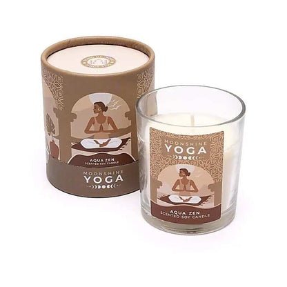 Moonshine Yoga Geurkaars Giftset – 2 Sojawas Kaarsen (Aqua Zen & Moonlit Jasmine)