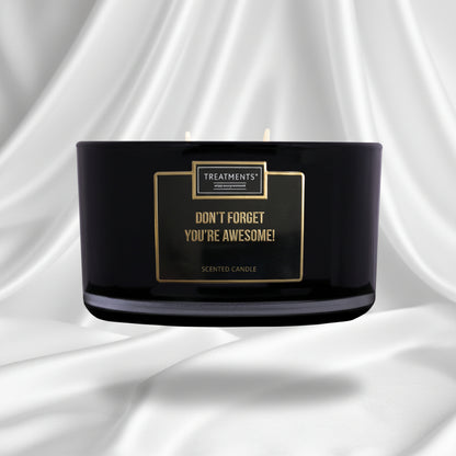 XL Glow Ritueel Kaars Don’t Forget You’re Awesome – luxe zwarte geurkaars met gouden label