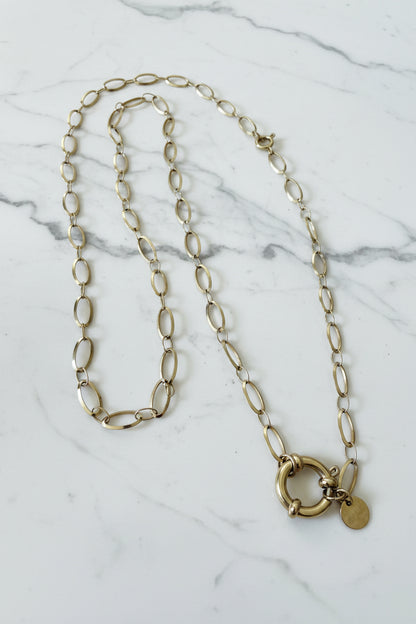 Tijdloze gouden dames slotketting van roestvrij staal voor dagelijks gebruik