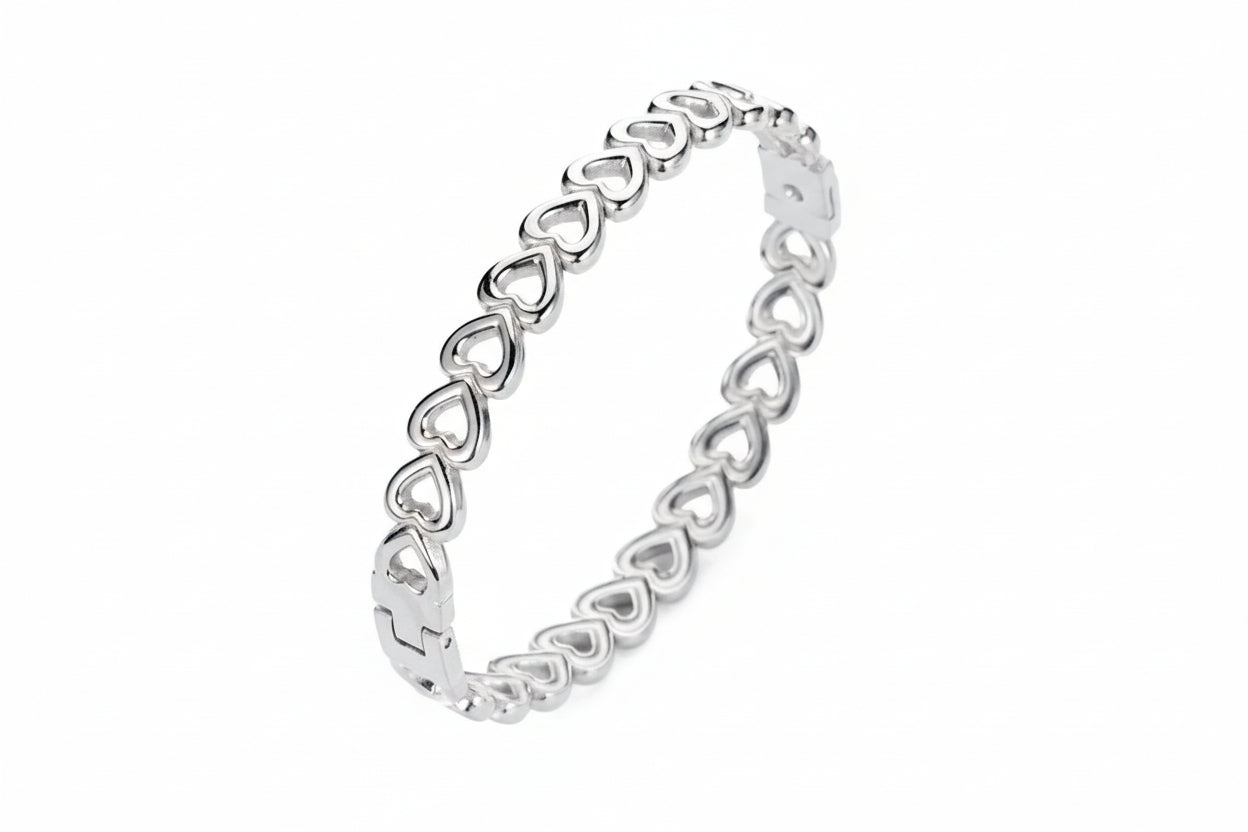 zilveren stainless steel spang armband minimalistisch design
