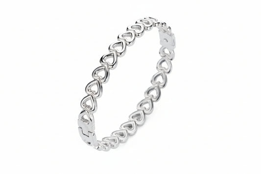 zilveren stainless steel spang armband minimalistisch design