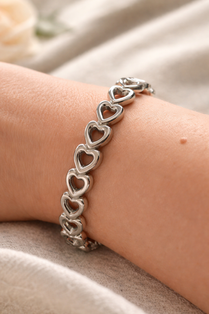 elegante zilveren armband voor dames stainless steel